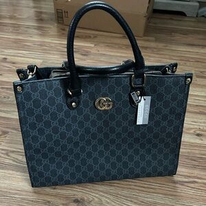 Gucci like Black and Gray Women's Tote Bag
